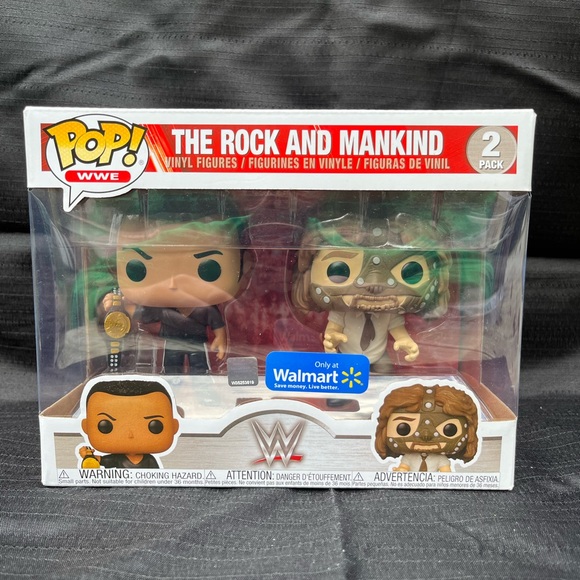 WWE The Rock and Mankind 2 Pack Funko Pop - Picture 1 of 3